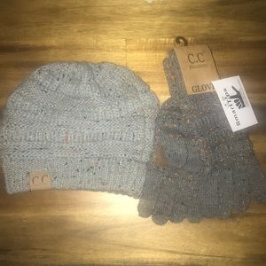 CC hat and gloves